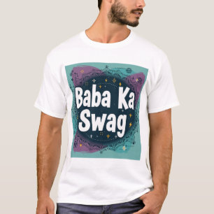 Baba Ka Swag   Bold Desi Abstract Hindi Graphic  T-Shirt