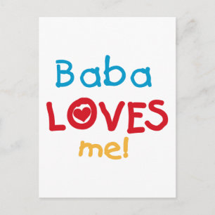Baba Loves Me T-shirts and Gifts Postcard
