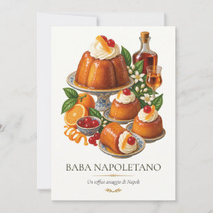 Baba Napoletano – Vintage Italian Dessert Invitation