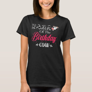 Baba Of The Birthday Cow Farming Barnyard Birthday T-Shirt