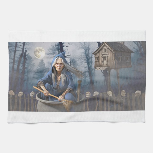 Baba Yaga Kitchen Towel (Horizontal)