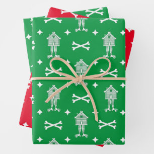 Baba Yaga's Hut  Wrapping Paper Sheets