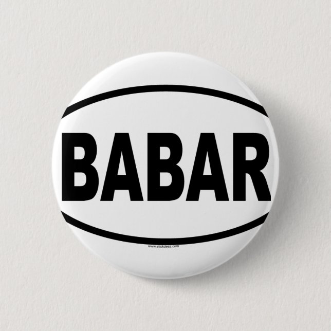 BABAR 6 CM ROUND BADGE (Front)