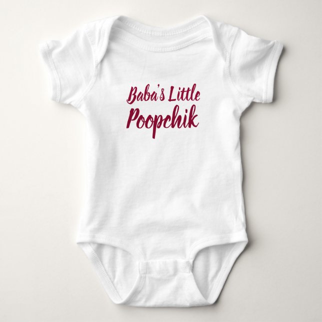 Baba's Poopchik Ukrainian Baby Romper from Baba Bodysuit (Front)