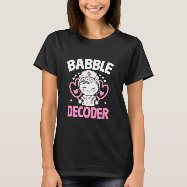 Babble Decoder Kids Doctor Paediatrics Child Pedia T-Shirt (Front)