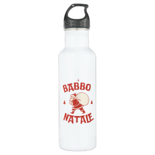 Babbo Natale Italian Santa Renna Merry Christmas 710 Ml Water Bottle