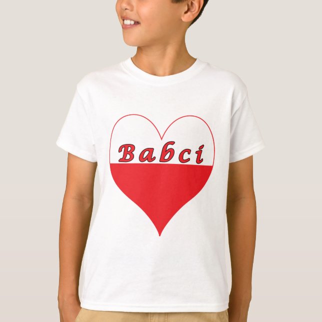 Babci Polish Heart T-Shirt (Front)