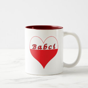 Babci Polish Heart Two-Tone Coffee Mug