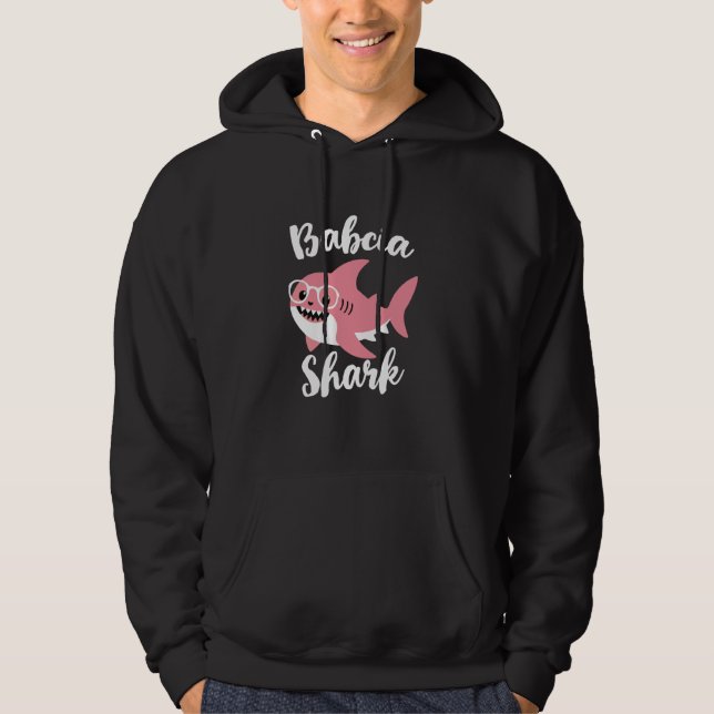 Babcia Shark Mother's Day Grandma Funny Hoodie (Front)