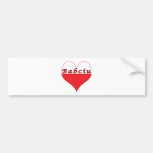 Babciu Polish Heart Bumper Sticker