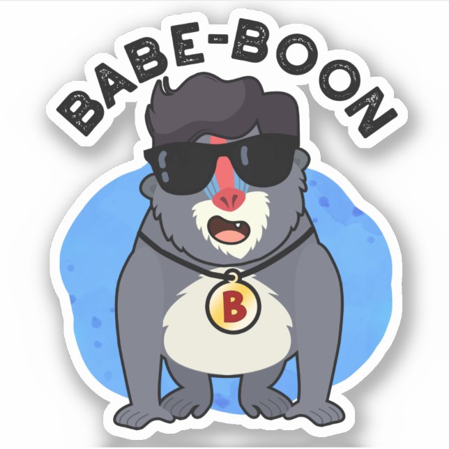 Babe-boon Funny Animal Monkey Baboon Pun  (Front)