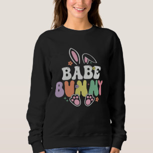 Babe Bunny Women Easter Day Rabbit Grandma Family  Sweatshirt