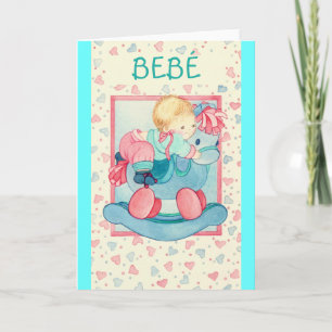 "BABÉ EN PONEYES" - Tarjeta Happy Birthday Card