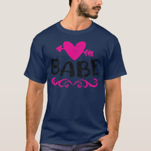 Babe Heart Vintage Bride Bridesmaid Bachelorette P T-Shirt