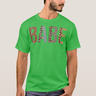 Babe Leopard Print Mum Cute Mothers Day Funny Gran T-Shirt