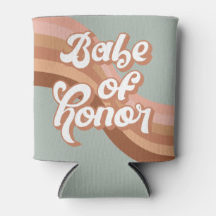 Babe of Honour 70s Groovy Retro Boho Chic Can Cooler