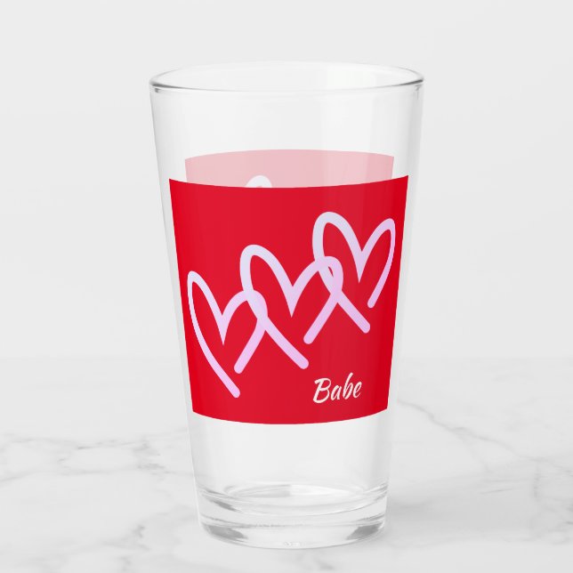 Babe Triple Red Heart Tumbler (Back)