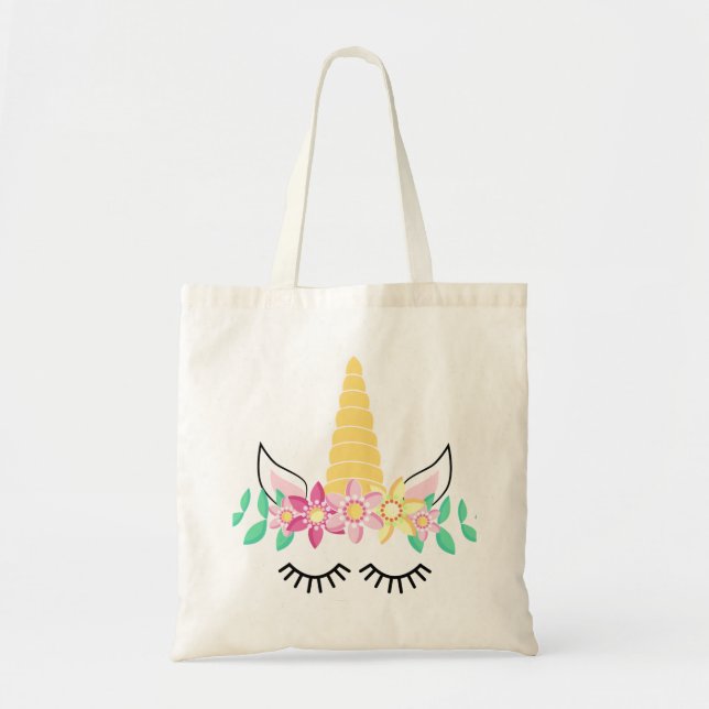 Babe Unicorn Cute Design Tote Bags (Front)