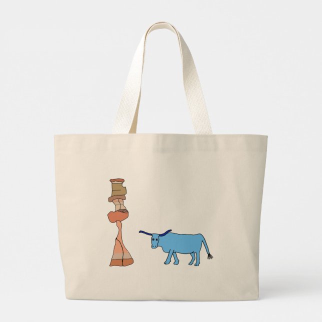 Babe with the Tower of Hoodoos Large Tote Bag (Back)