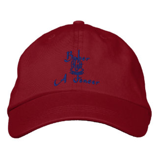 Baber Name With Gaelic Meaning Red Embroidered Hat