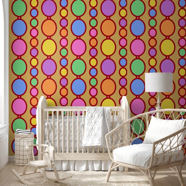 Babes Beads Bright Red Wallpaper (Kids)