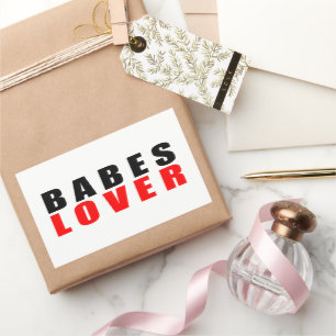 Babes lover rectangular sticker