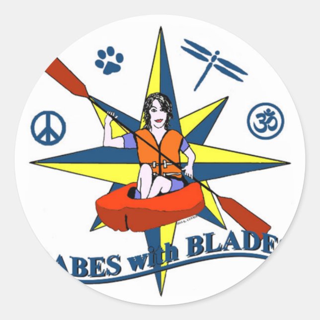 Babes With Blades sticker (Front)