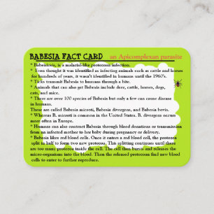 Babesia Fact Educational Card