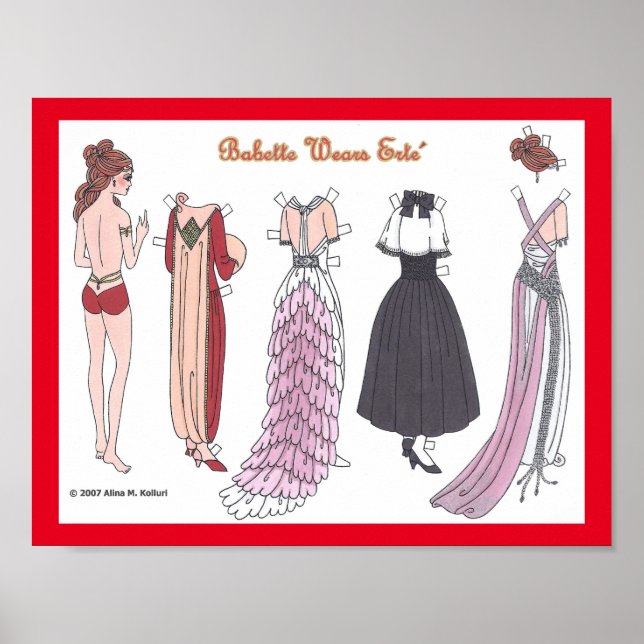 Babette Wears Paper Doll Poster (Front)