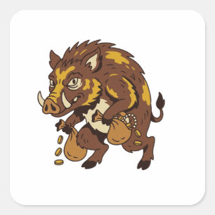 Babi Ngepet Square Sticker