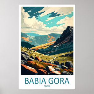 Babia Gora Vintage Travel Poster Ski National Park