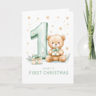 Babies 1st Christmas Holiday Card