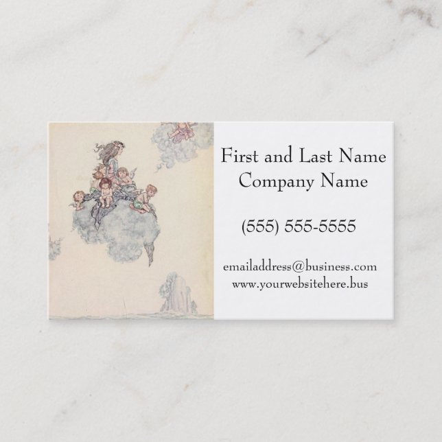 Babies and Angel on Cloud Andersen’s Fairy Tales Business Card (Front)