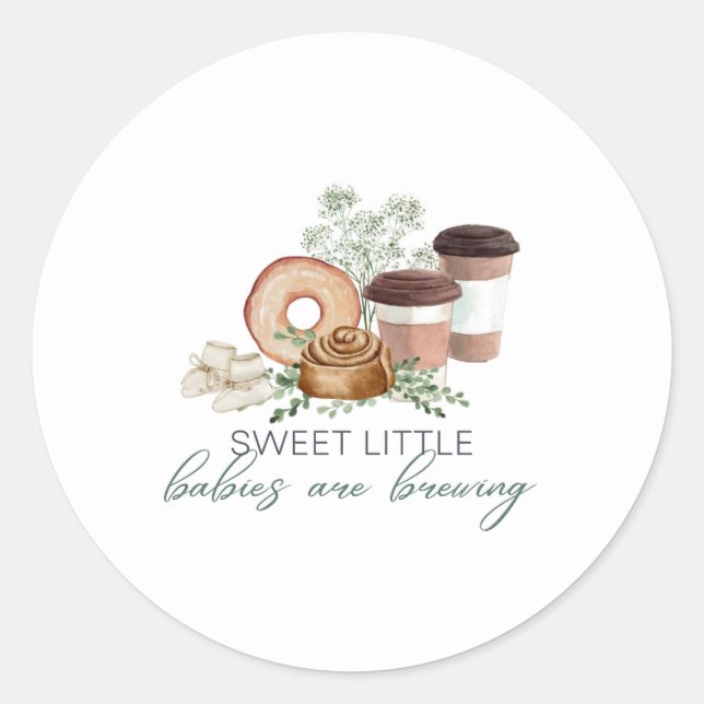 Babies are Brewing Classic Round Sticker (Front)