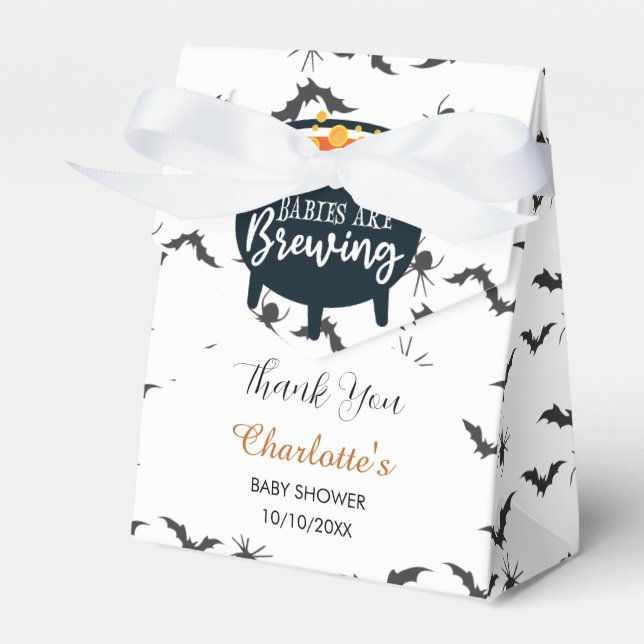 Babies are Brewing Halloween Witch Baby Shower Favour Box (Front Side)