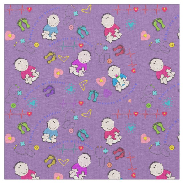 Babies Are My Business Fabric (Close Up)
