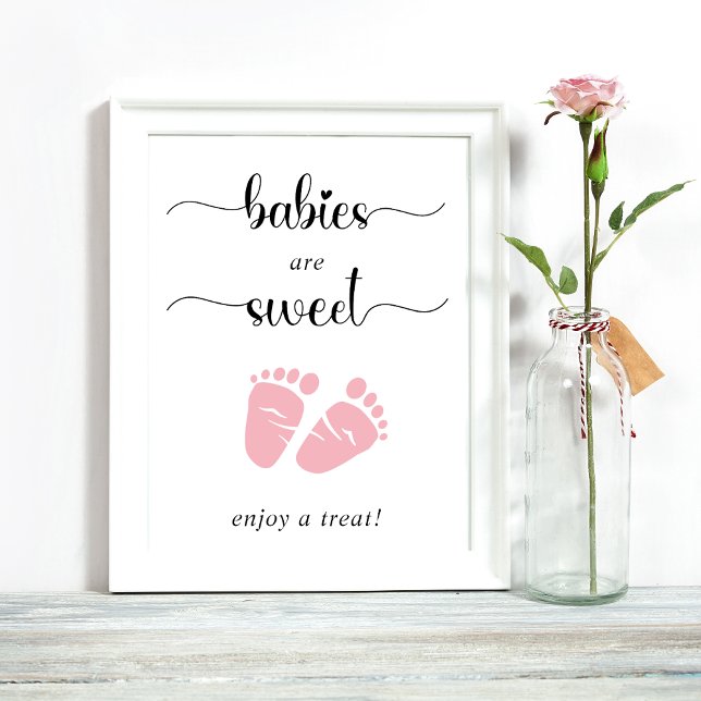 Babies Are Sweet Enjoy A Treat Pink Baby Feet Poster (Creator Uploaded)
