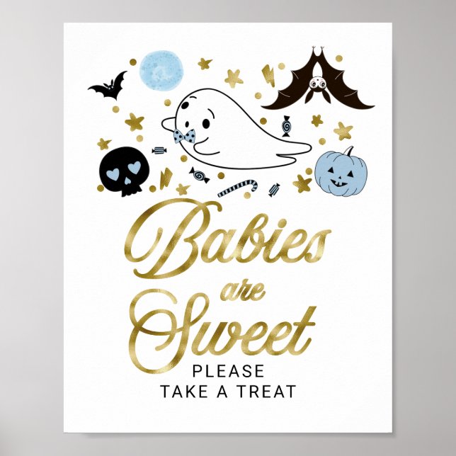 Babies are Sweet Halloween Baby Shower Sign (Front)