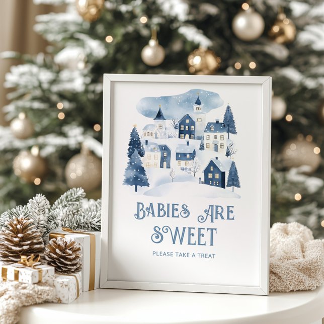Babies are sweet Its takes a Village Winter Snow Poster (Creator Uploaded)