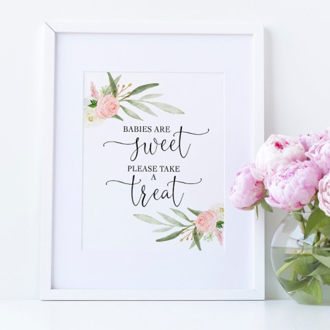 Babies are sweet please take a treat favours sign (Creator Uploaded)