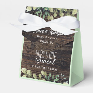 "Babies Are Sweet" Rustic Baby Shower Favour Box