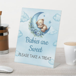 Babies are Sweet Sign Teddy Bear Over The Moon