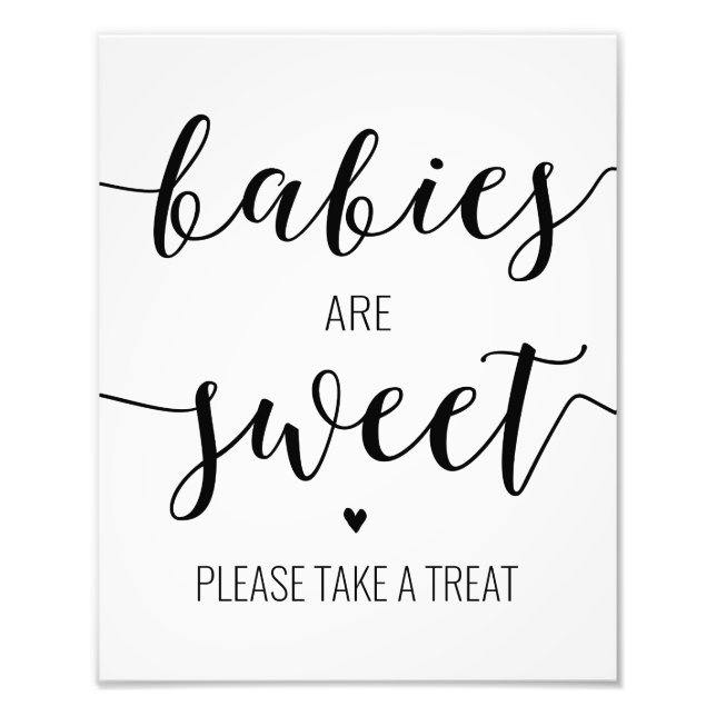 Babies are Sweet Take a Treat Baby Shower Sign (Front)