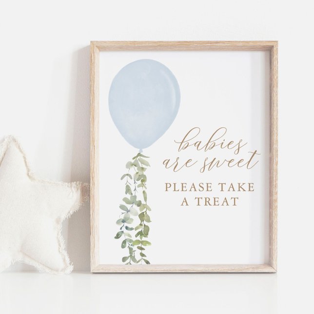 Babies Are Sweet Take a Treat Balloon Baby Shower Poster (Creator Uploaded)