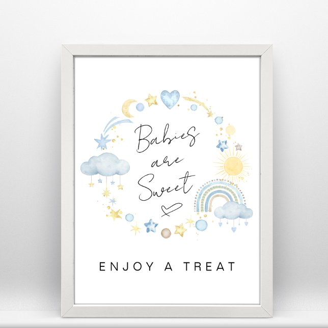 Babies Are Sweet Take A Treat Boho Baby Shower Poster (Creator Uploaded)