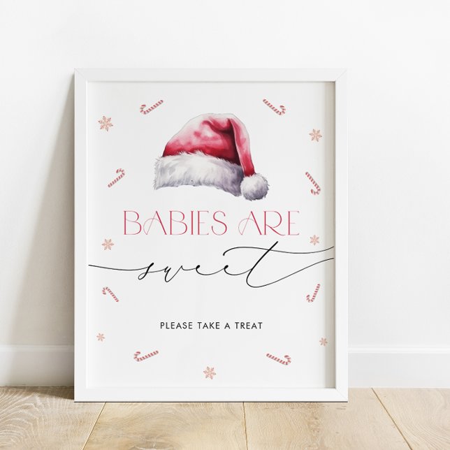 Babies Are Sweet Take a Treat Santa Baby Christmas Poster (Creator Uploaded)
