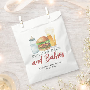 Babies, Burgers and Beer Baby shower  Favour Bags