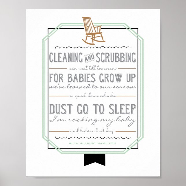 Babies Don't Keep Nursery Wall Art (Front)