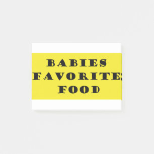 Babies favourite food post-it notes