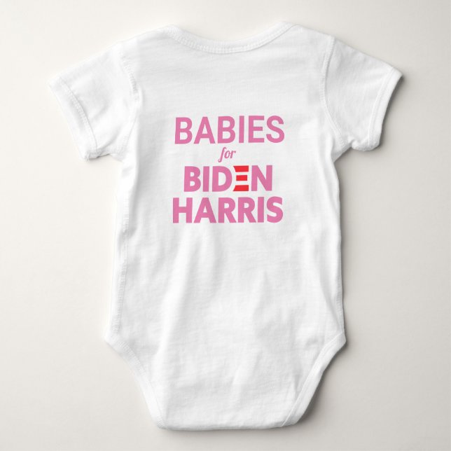 Babies for Biden Harris Custom Text Baby Bodysuit (Back)